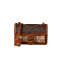 Sac à main féminin à contraste avec boucle 22 x 7 x 14 cm PVC et polyester Design élégant et marqué Sac à main pratique 13