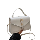 Sac à main minimaliste pour femmes 23 x 6 x 22 cm Cuir synthétique et nylon Design intemporel épuré Sac à bandoulière pratique 6