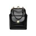 Sac à main pour femme en bandoulière avec cadre en métal et fermeture à billes Poignée et sangle amovible Poche avant avec serrure tournante 1