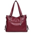 Sac à main pour femme en simili cuir 35 x 25 cm Sac spacieux avec deux poignées Motif matelassé Ornements en métal Boucles latérales 5