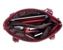 Sac à main pour femme en simili cuir 35 x 25 cm Sac spacieux avec deux poignées Motif matelassé Ornements en métal Boucles latérales 9