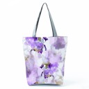 Sac à main pour femmes avec imprimé floral Forme plus haute avec fond élargi 27 x 37 x 8 cm Longues anses grises Polyester Motifs de roses 9