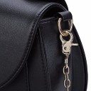 Sac à main pour femmes avec oreilles de chat et demi-lune dorée Chaîne et bandoulière réglable Fermeture magnétique Cuir PU 24,7 x 9 x 19 cm 9