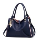 Sac à main pour femmes et sac à bandoulière Sac avec pendentif décoratif et pompon Cuir synthétique PU Plusieurs compartiments zippés 4