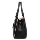 Sac à main pour femmes et sac à bandoulière Sac avec pendentif décoratif et pompon Cuir synthétique PU Plusieurs compartiments zippés 8
