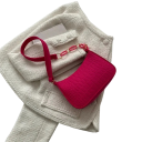 Sac à main rétro pour femmes 19 x 5 x 42 cm Sac stylé en feutre avec une forme allongée pour un usage quotidien 9