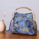 Sac à main rétro pour femmes avec des fleurs 3
