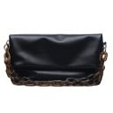 Sac à main souple pour femme en simili cuir avec rabat plié Chaîne à maillons massive au motif écaille de tortue 35 x 20 x 10 cm 6