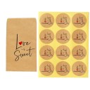 Sac cadeau et autocollant avec inscription 100 pcs 11
