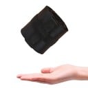 Sac de courses pliable, noir, 40 x 40 cm, en nylon, capacité de charge 20 kg, volume 48–64 l, sac résistant avec grande ouverture, compact une fois 3