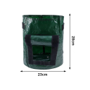 Sac de cultivat cartofi 19 l cu fereastră 23 x 28 cm din material PE Sac reutilizabil pentru cultivarea legumelor acasă 2