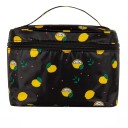 Sac de maquillage pour femmes en forme de valise avec impression Poignée et fermeture éclair autour du couvercle Polyester 15 x 16 x 22 cm 7