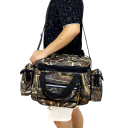 Sac de pêche étanche à grande capacité 50 x 30 x 25 cm Sac de transport résistant pour la pêche Organiseur pratique pour matériel de pêche Grand espace de rangement 3