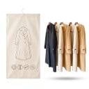 Sac de rangement sous vide suspendu avec valve et crochet 135x70 cm, PE+PET, transparent, pour vêtements, costumes, manteaux et vestes dans le placard 1