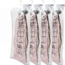 Sac de rangement sous vide suspendu pour vêtements avec crochet pour 5 cintres, 110 x 70 cm, PE+PET, transparent, organisateur de placard pour vestes et manteaux 1