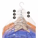 Sac de rangement sous vide suspendu pour vêtements avec crochet pour 5 cintres, 110 x 70 cm, PE+PET, transparent, organisateur de placard pour vestes et manteaux 2