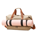 Sac de sport de voyage pour femmes Oxford 48 x 28 x 24 cm Poche étanche Bandoulière Poignées à la main Sangles pour tapis de yoga Poignée de valise 4