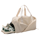 Sac de sport pour femmes Oxford 45 x 26 x 25 cm Poche étanche Poche à chaussures Sac de voyage à porter à l'épaule et à la main Entraînement 8