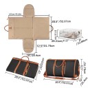 Sac de voyage pliable pour femmes 52 x 25 x 32 cm Sac à bandoulière pratique en cuir PU Grand sac élégant Bagages pour le week-end et les vacances 2