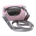Sac de voyage pour petits rongeurs Sac de transport en polaire 11 x 7,5 x 7,5 cm Fenêtre en mesh Fermeture éclair Sangle détachable pour l'épaule 6