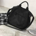 Sac en nylon pour femme à porter à la main ou en bandoulière 36 x 36 x 17 cm Deux courtes poignées et une longue bandoulière Poche 4