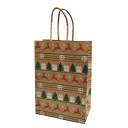 Sac en papier avec motif de Noël 21 x 15 x 8 cm 4 pcs 3
