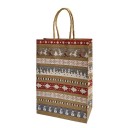 Sac en papier avec motif de Noël 21 x 15 x 8 cm 4 pcs 4