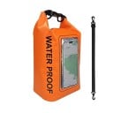 Sac étanche avec fenêtre tactile pour téléphone 5 l Fermeture roulée et bandoulière de 100 cm Pour la natation, le kayak, la plage 10