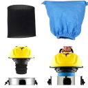 Sac filtrant et filtre en mousse pour aspirateurs Karcher WD1 WD2 WD3 MV1 NT Sac de rechange bleu et filtre en mousse lavable pour aspiration sèche 2