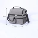 Sac isotherme pour aliments 25x23x16 cm Couleurs neutres Fermeture éclair Plusieurs compartiments Conservation de la température Sac à déjeuner 8