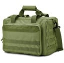 Sac pour armes et outils avec séparateurs amovibles Sangle d'épaule Espace de rangement réglable Couleurs neutres Organisation portable 6