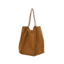 Sac shopper spacieux pour femmes en toile et polyester Forme douce et fluide Deux longues anses étroites Dimensions 37 x 37 x 20 cm 2