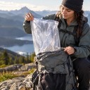 Sac uscat interior pentru rucsac, impermeabil, dimensiune 55 x 76 cm, folie Polycro rezistentă la rupere, transparent, pentru drumeții și trekking, precum și camping 5