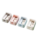 Sacapuntas de plástico Mini Sacapuntas manual pequeño Sacapuntas compacto de un solo orificio 4 x 2 x 1,5 cm 2