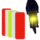 Sacca 60 ks di adesivi riflettenti per bicicletta 30x80 mm Strisce di avviso di sicurezza per il telaio della bicicletta Riflessioni notturne Uso all'aperto Visibilità 6