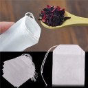 Sacchetti da tè vuoti con cordino 100 pz Per tè sfuso e miscele di erbe fatte in casa Tessuto non tessuto bianco Dimensioni 7 x 5 cm 4