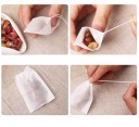 Sacchetti da tè vuoti con cordino 100 pz Per tè sfuso e miscele di erbe fatte in casa Tessuto non tessuto bianco Dimensioni 7 x 5 cm 6