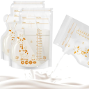 Sacchetti PE per latte materno 250 ml 60 pz Sacchetti di stoccaggio senza BPA Sacchetti ermetici con motivo giraffa Congelamento del latte 2
