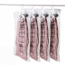 Sacchetto di stoccaggio sottovuoto appeso per abbigliamento con gancio per 5 grucce, 110 x 70 cm, PE+PET, trasparente, organizzatore per armadio per giacche e cappotti 5