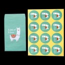 Sacchetto regalo e adesivo con scritta 100 pz 10