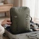 Sacchetto sottovuoto per abbigliamento con valvola 18 l, nylon impermeabile 70D con TPU, verde oliva, sacchetto compressivo per viaggi in valigia e zaino 2
