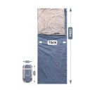 Sacco a pelo 190 x 75 cm, 8-15 gradi, confezione 31 x 13 cm, colore blu, cotone e nylon, ideale per campeggio primaverile e autunnale 2