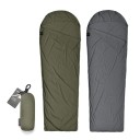 Sacco a pelo 210 x 80 cm per temperature sopra 15°C, nylon e poliestere, confezione compatta 15 x 6 cm 2