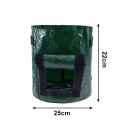 Sacco per la coltivazione di patate 11 l con finestra 25 x 22 cm Sacco da giardino in tessuto PE Vaso per piante riutilizzabile Sacco di coltivazione 2