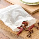 Sachet en coton pour les épices lors de la cuisson de soupes et de sauces Sachet en tissu fin avec cordon de serrage Couleur naturelle Dimensions 20 x 4