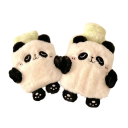 Saco de água quente 750 ml 25,5 x 17,5 cm Termofor de pelúcia Panda Kawaii Aquecedor de mãos, pés e barriga Resistente a explosões 2