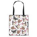 Saco de algodão para senhora com estampado de cães M1250 4