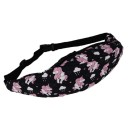 Saco de cintura feminino em poliéster com impressão colorida a toda a superfície 47 x 8 x 11 cm Bolsa principal com fecho Alça preta ajustável 19