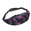 Saco de cintura feminino em poliéster com impressão colorida a toda a superfície 47 x 8 x 11 cm Bolsa principal com fecho Alça preta ajustável 12