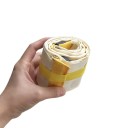 Saco de compras dobrável 40 x 40 cm em nylon Saco resistente com bolinhas amarelas Saco compacto com capacidade de 20 kg Volume 48–64 litros 5